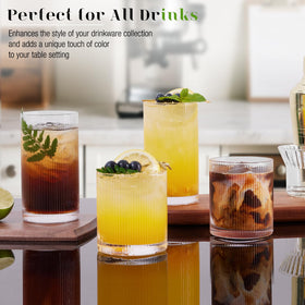 Potdoctor vintage ribbed design glass adds timeless kitchen style.
