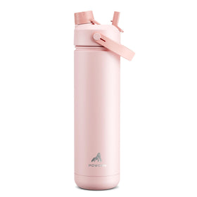 POWCAN 26 oz bottle with straw lid in cotton candy color for on-the-go sipping