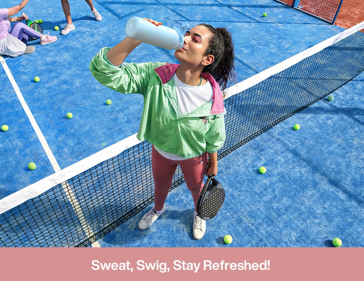 Powcan cotton candy finish bottle with stylish grip