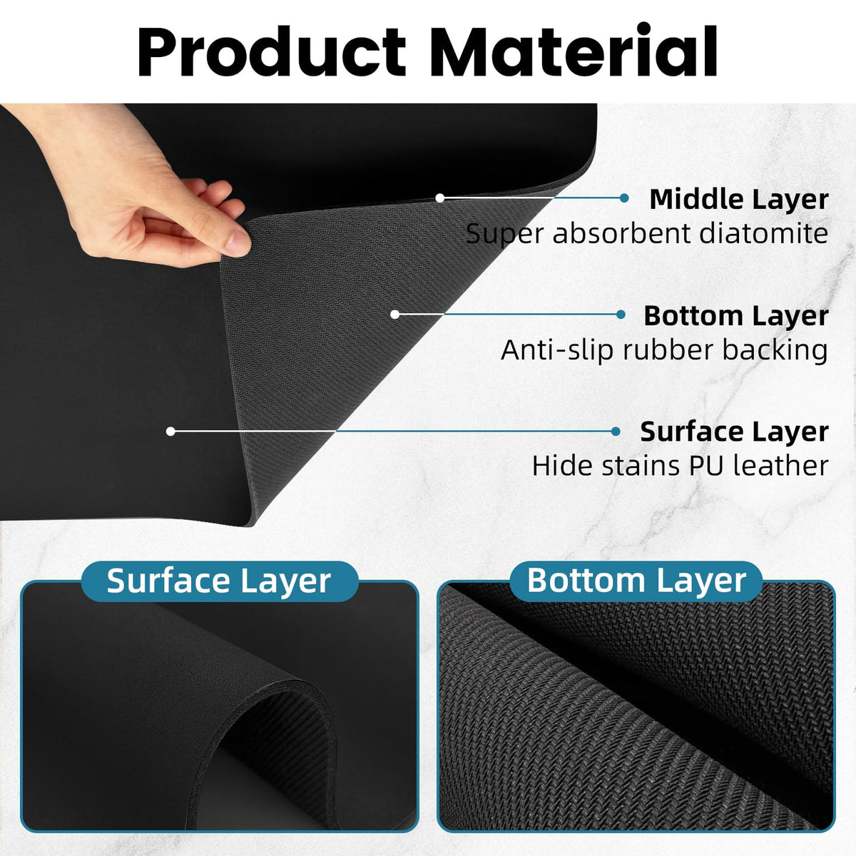 PoYang mat is easy to wipe clean, keeping the coffee area neat between uses.