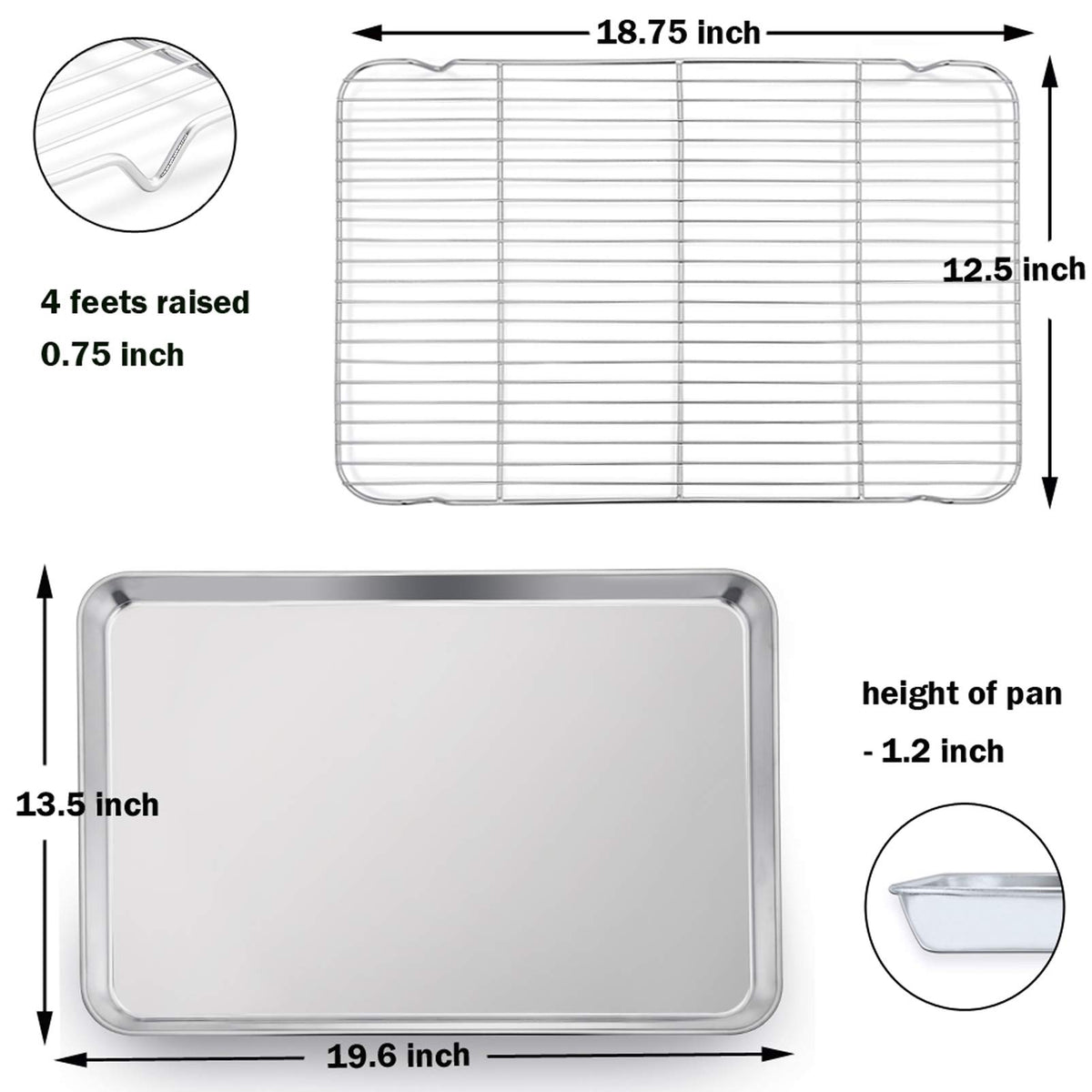 P&P CHEF dishwasher-safe bakeware ready for quick cleanup.