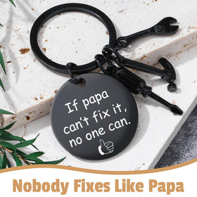 Pradnel papa gifts stainless steel keychain, durable and portable for on-the-go