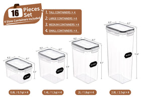 PRAKI airtight storage large sugar containers keeping dry ingredients fresh.