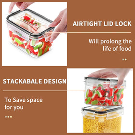 PRAKI airtight storage medium containers for cereals and snacks.