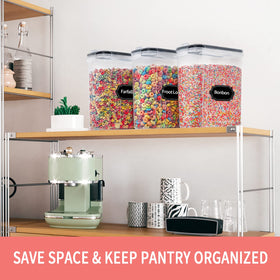 Label and marker help organize ingredients and dates.