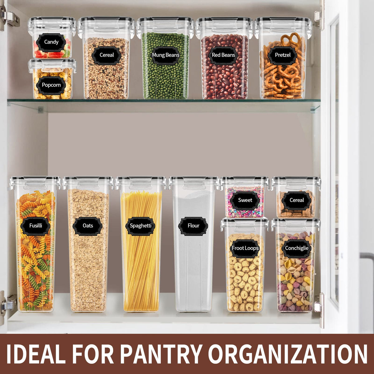 PRAKI transparent pantry setup aiding quick item recognition and access.