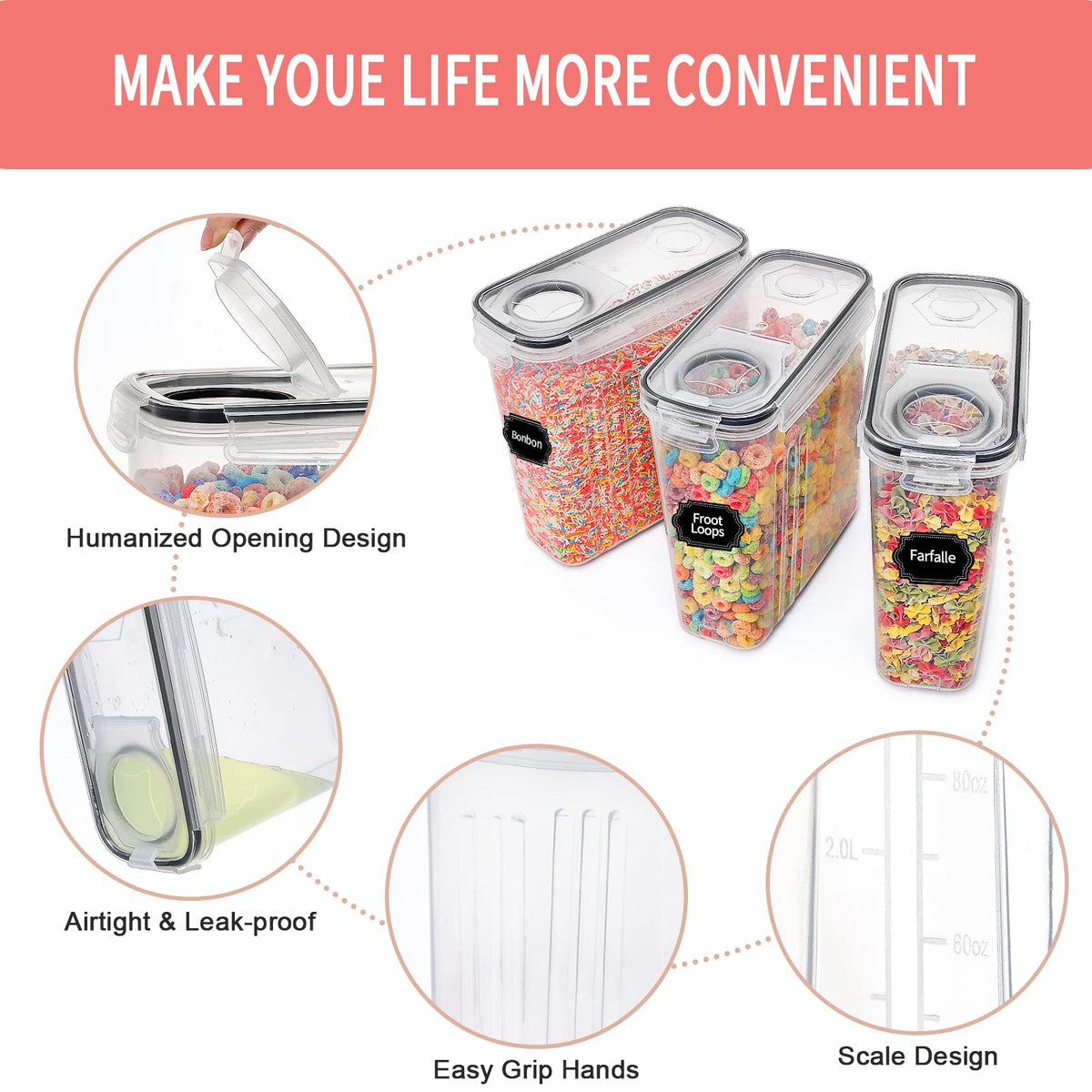 PRAKI transparent storage lets you see contents at a glance.