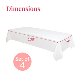Prestee heavy-duty waterproof tablecloth protects surfaces from spills at gatherings.