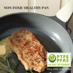 PRICUSIS induction-compatible pan works on all stove types.