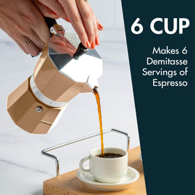 Primula Classic six-cup moka, perfect for sharing rich espresso.