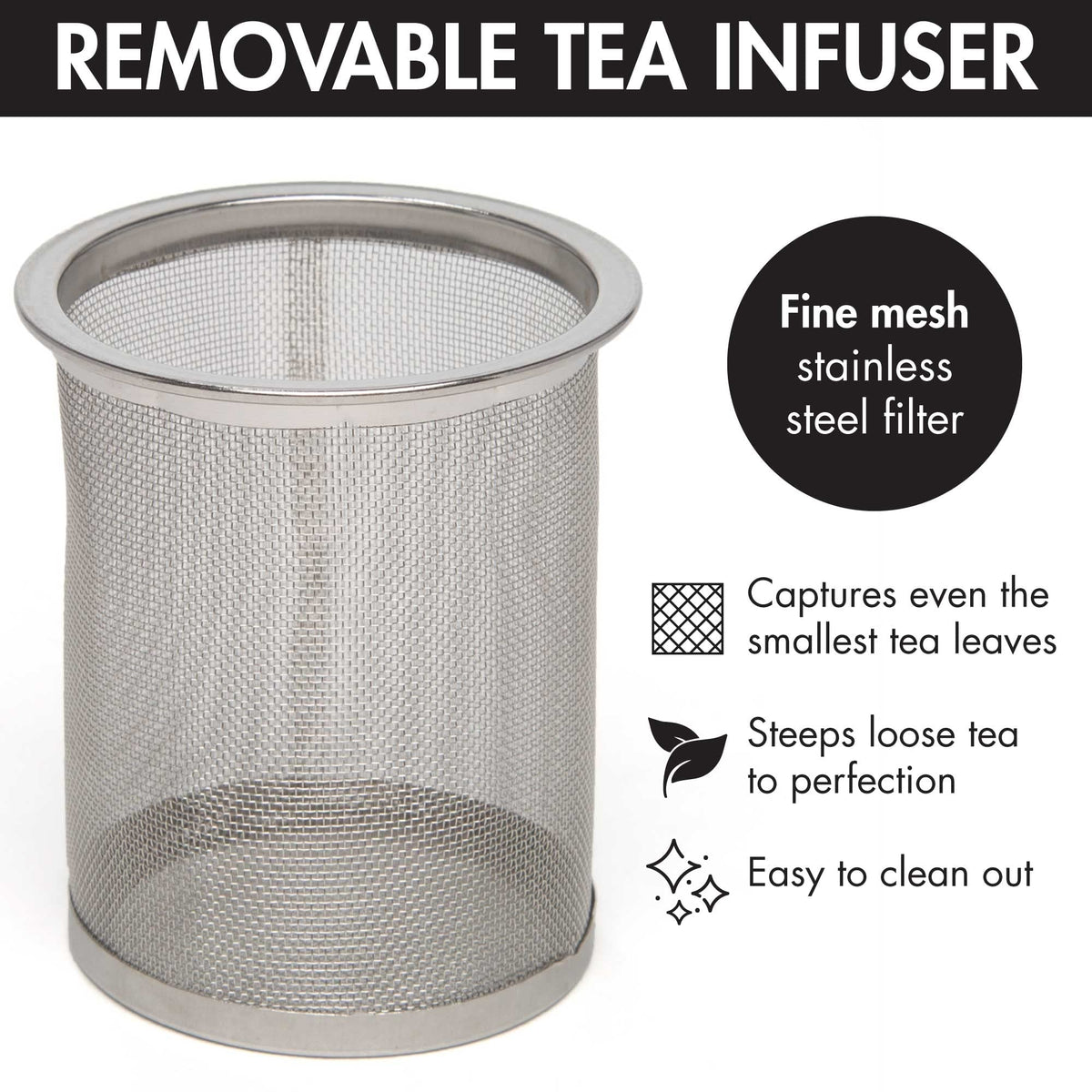 Primula stainless steel infuser filters loose leaf tea for clean pours