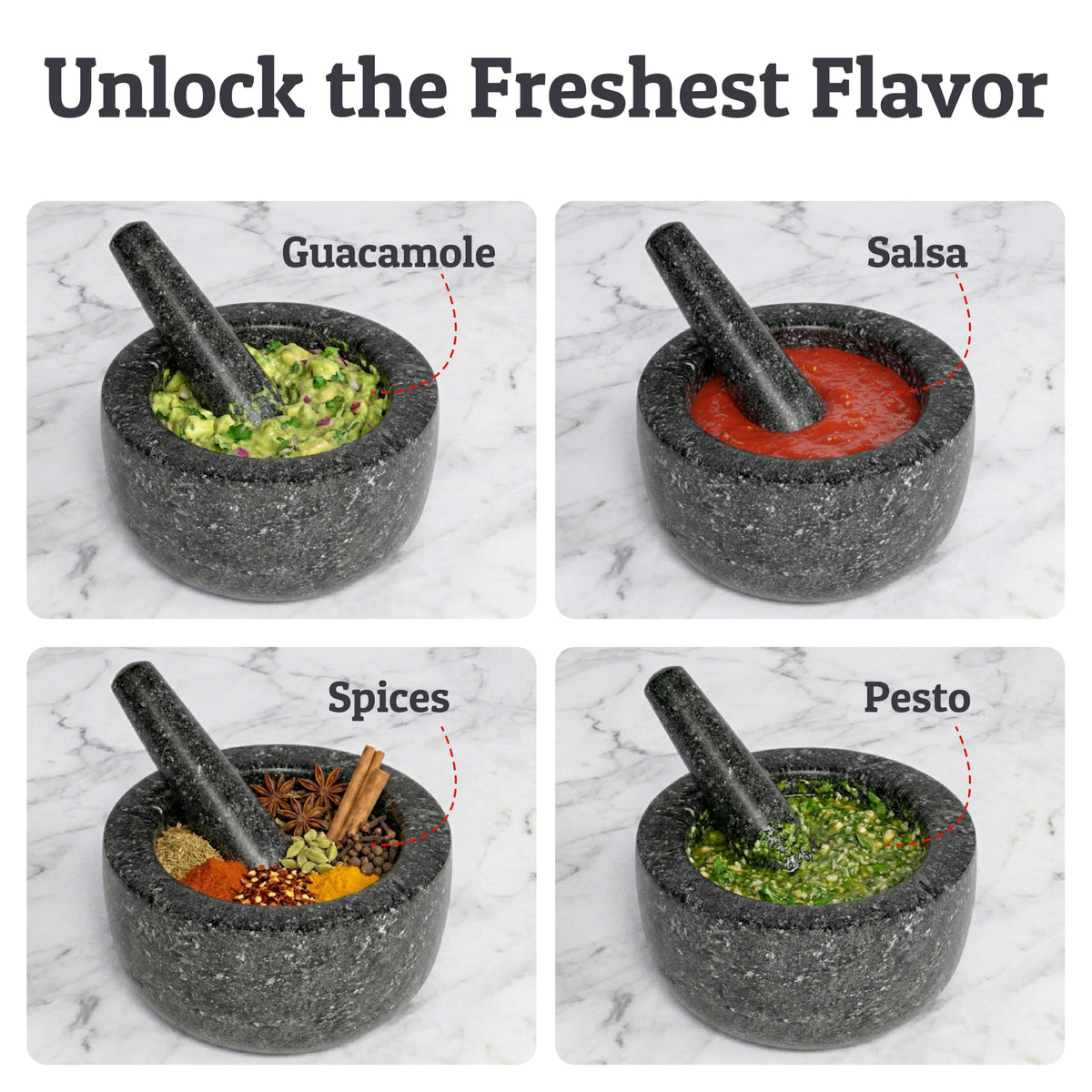 Priority Chef 6-inch pestle provides leverage for grinding herbs and spices.