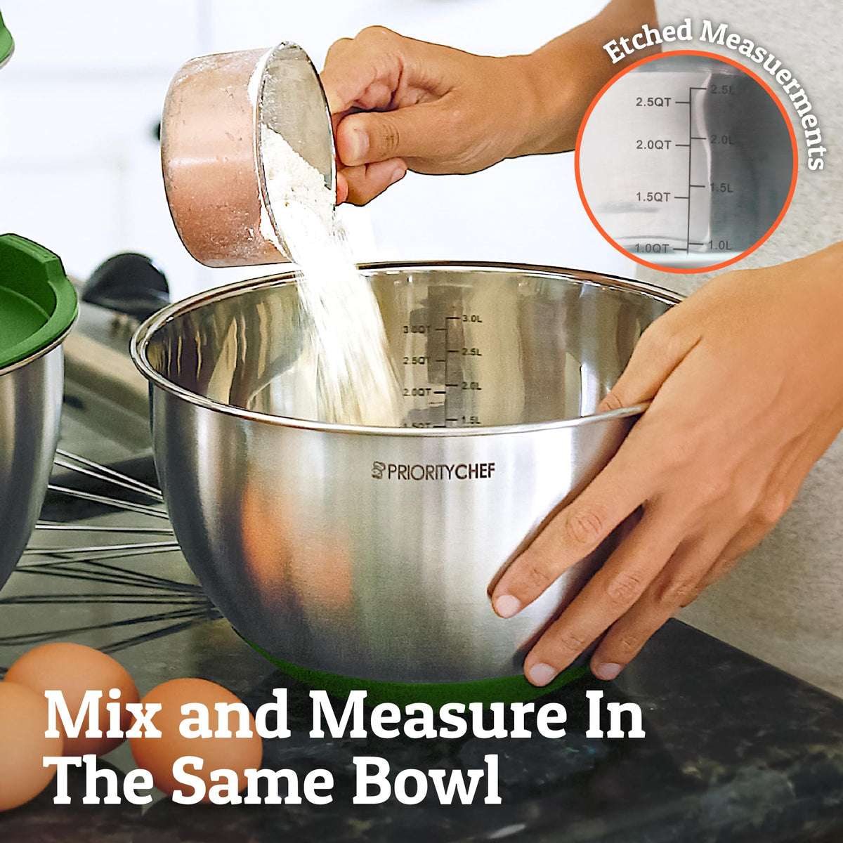 Priority Chef bowls are dishwasher-safe for quick cleanup after meal prep.