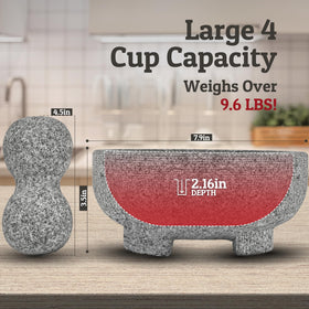 PriorityChef 8-inch granite set on counter showcases timeless kitchen durability.
