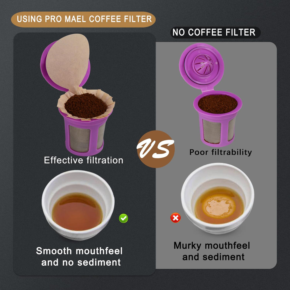 Pro Mael bleach-free process ensures no chemical residue in brew.