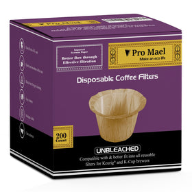 Pro Mael disposable K-Cup filter pack in box for convenient single-use brewing