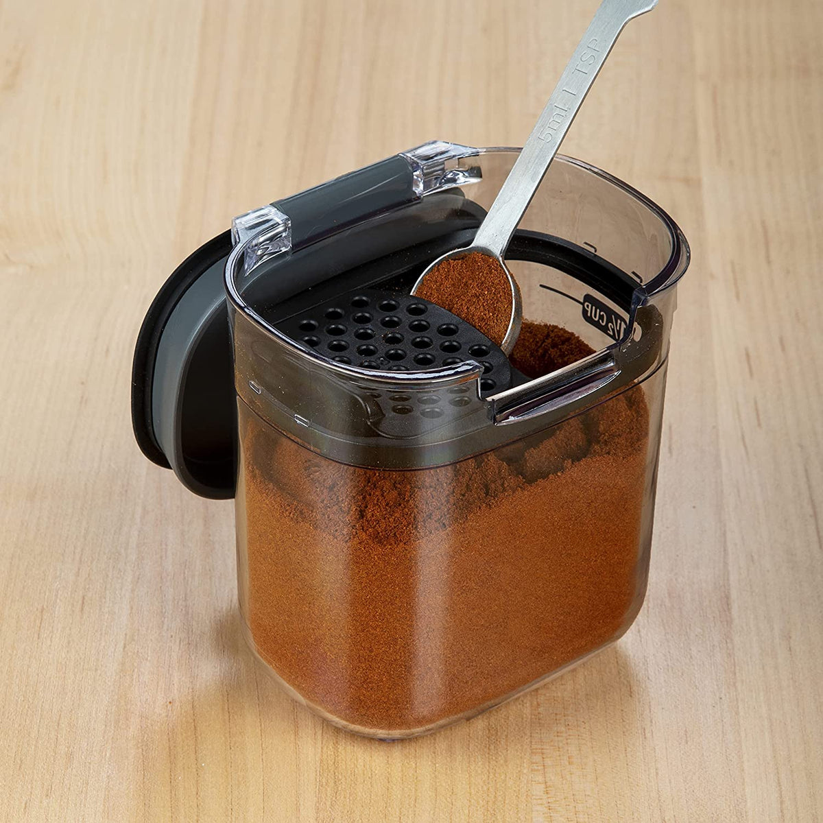 Progressive PKS-401 ProKeeper+ on kitchen shelf demonstrates compact storage.