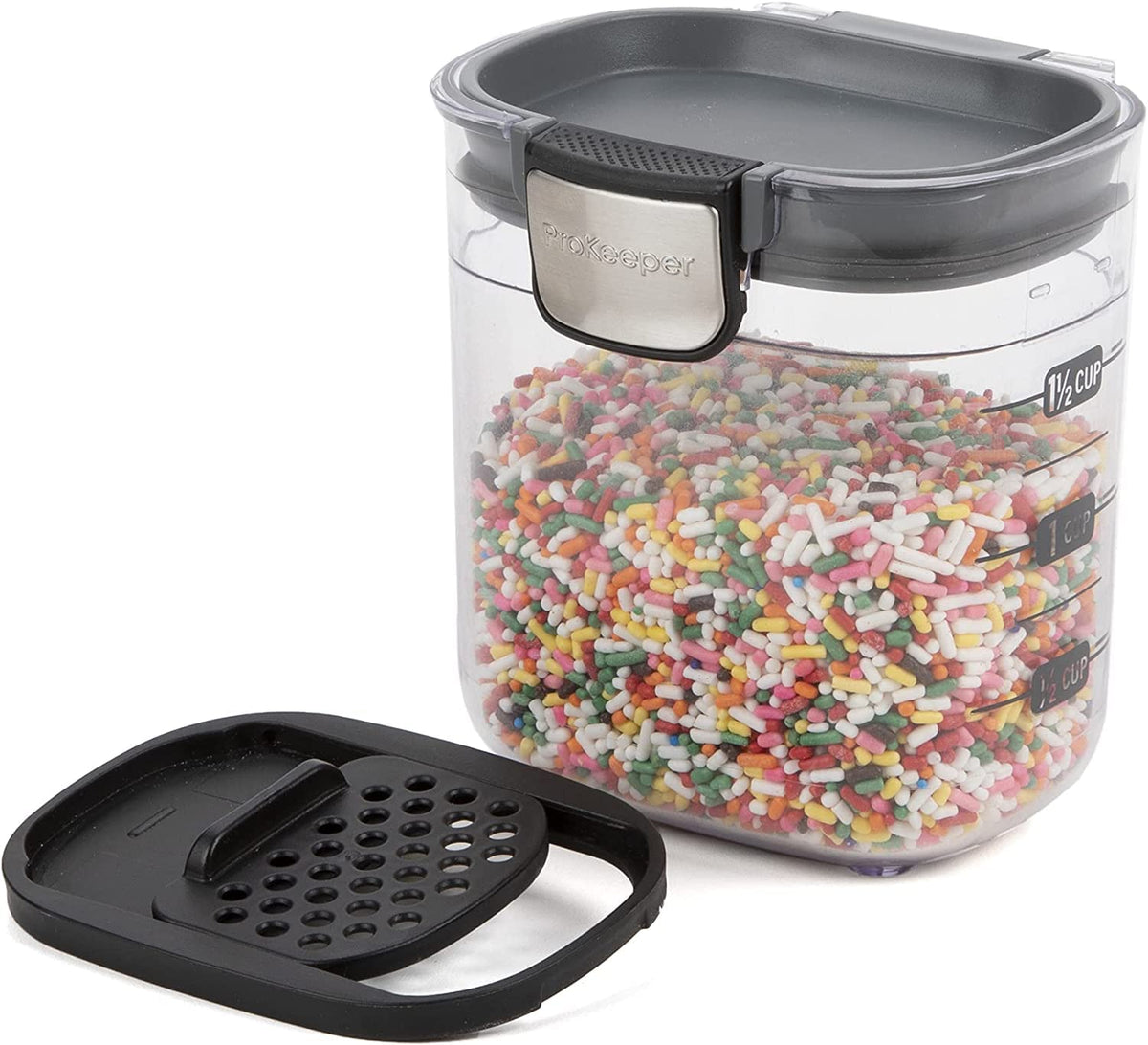 Progressive PKS-401 stores snacks and baking ingredients neatly.