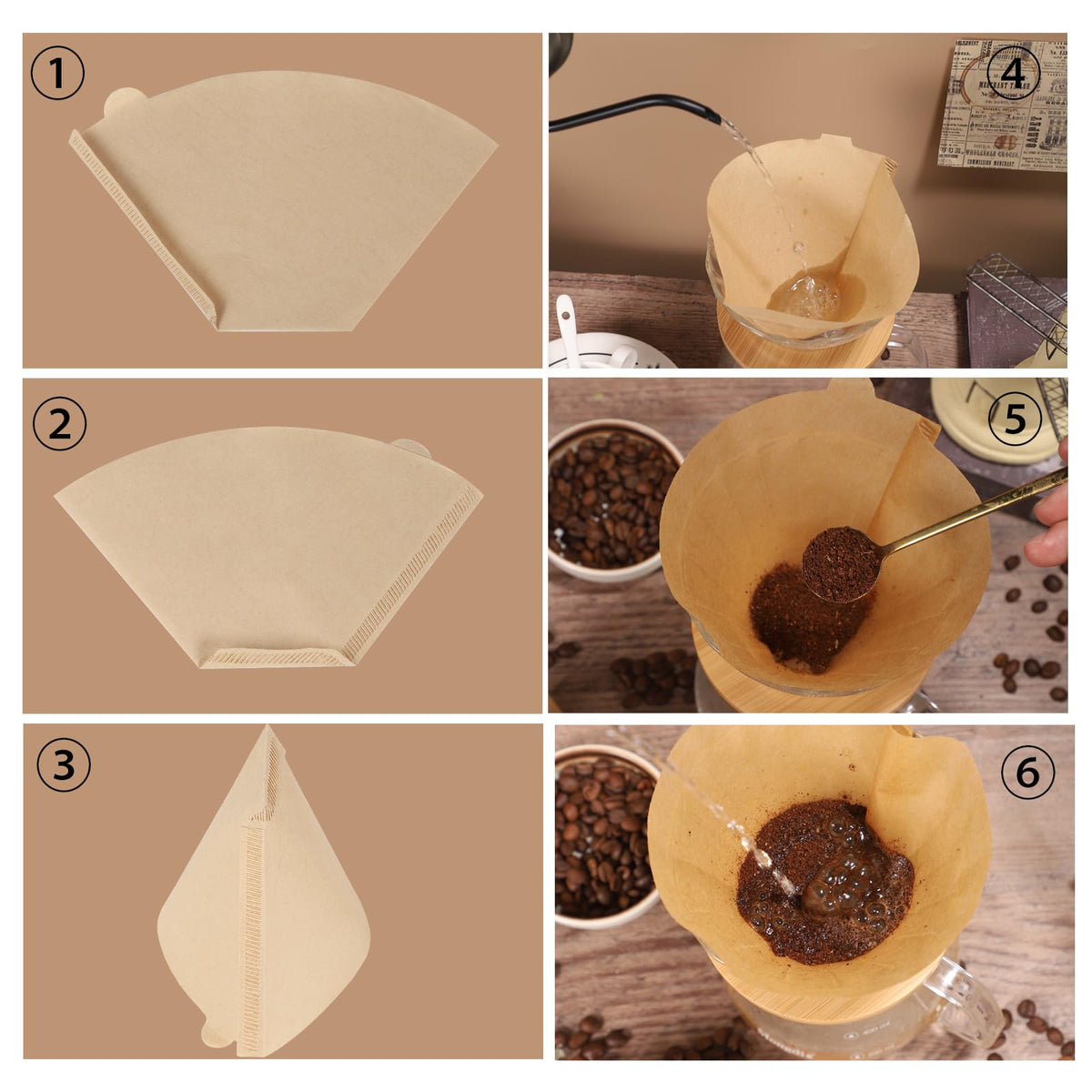 Prudiut No.4 cone filters compatible with Ninja coffee makers during drip brew.