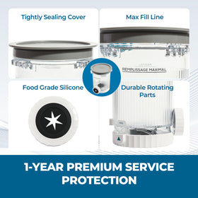  Psasrm Swirl Ice Creami dishwasher-safe pints for quick cleanup.