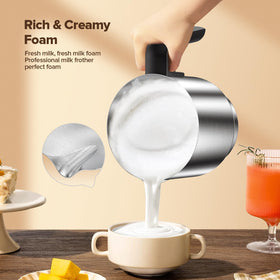 PSIIDAN smart temperature control maintains ideal milk warmth for creamy texture.