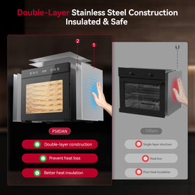 PSIIDAN dehydrator dual-layer insulation keeps exterior cool.
