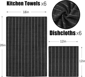 Puomue microfiber dishcloth, 12x12, lint-free for spotless drying.