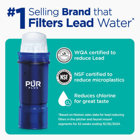 PUR Plus dishwasher-safe pitcher for easy cleaning