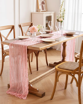 Pureegg dusty pink color adds romantic ambiance to table settings.