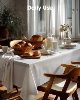 Pureegg easy-clean tablecloth simplifies post-event cleanup