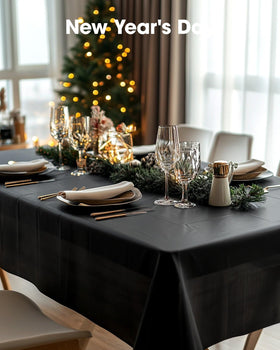 Pureegg easy-cleanup disposable tablecloth simplifies post-party tidying.