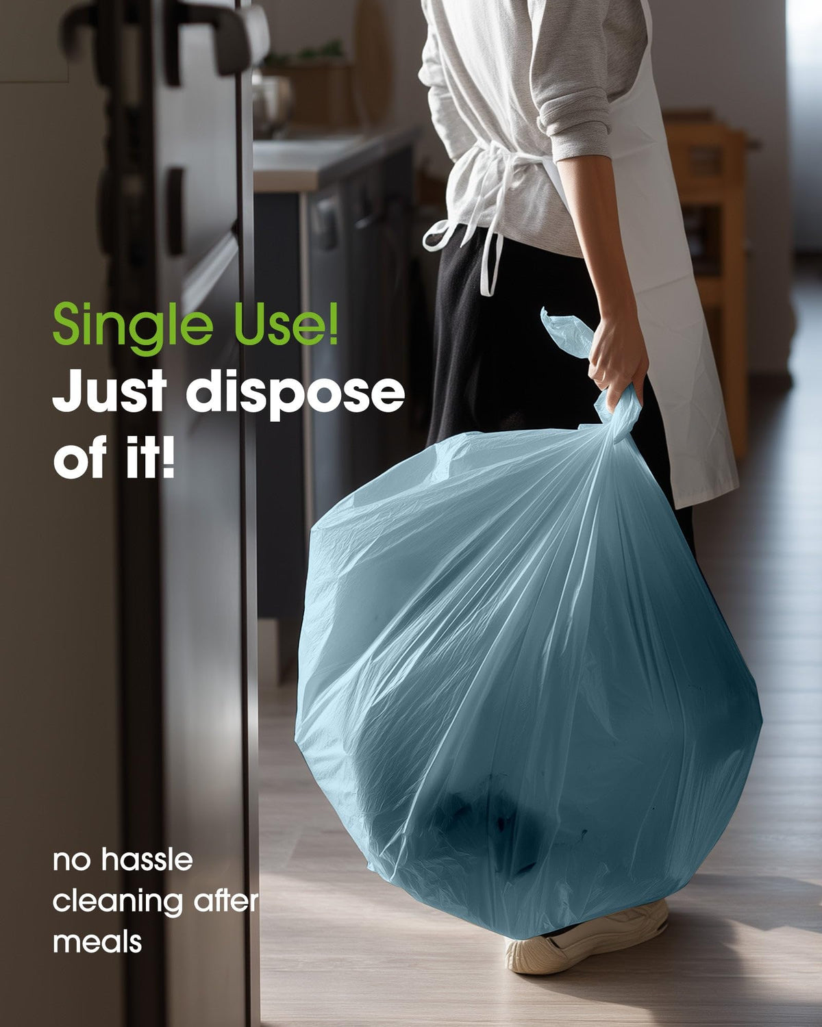 Pureegg disposable tablecloth enables quick cleanup after events.