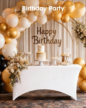 Pureegg tablecloth is machine washable for quick event turnaround