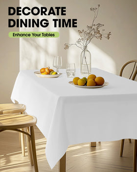 Pureegg outdoor tablecloth on a patio demonstrates easy outdoor dining protection.