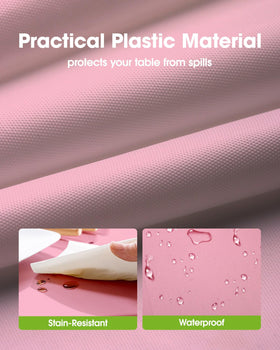 Pureegg pastel pink tablecloth close-up showing color and texture