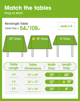 Pureegg PEVA material tablecloth, durable and tear-resistant