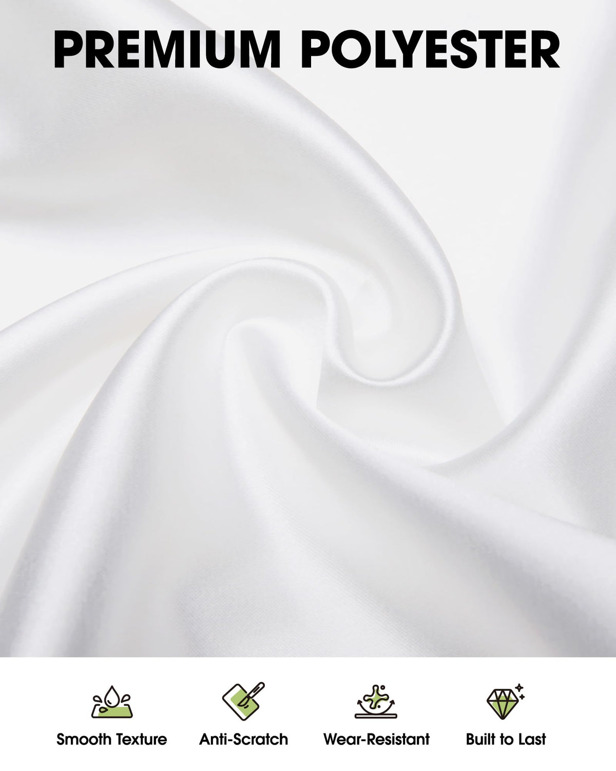 Pureegg table cloth closeup shows durable polyester fabric and soft texture