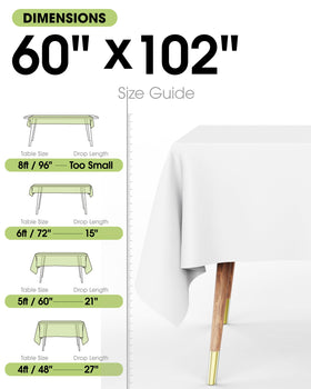 Pureegg rectangle tablecloth package shows three-piece set for gatherings