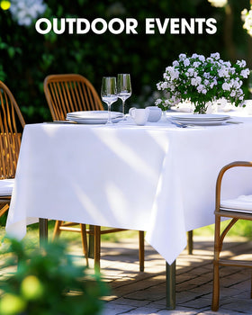 Pureegg rectangle tablecloth protecting table surfaces during parties