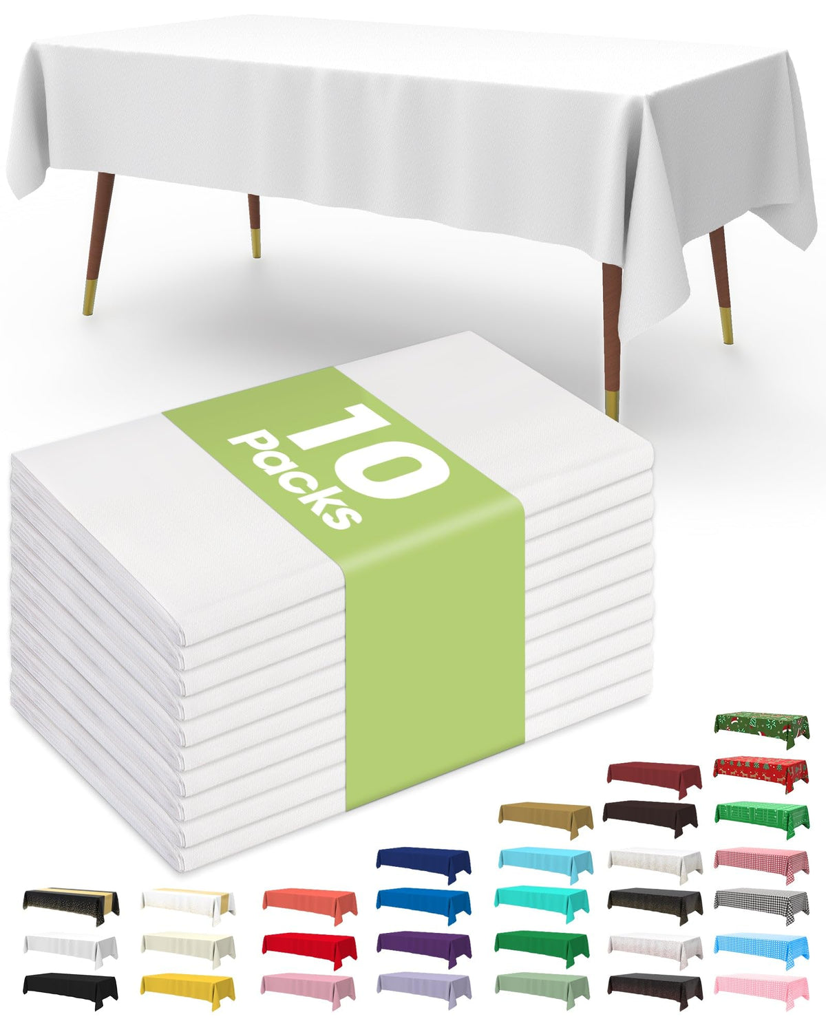 Pureegg tablecloth 54x132-inch cover protects rectangular tables during events.