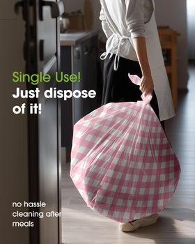 Pureegg waterproof and stain resistant surface protects the table