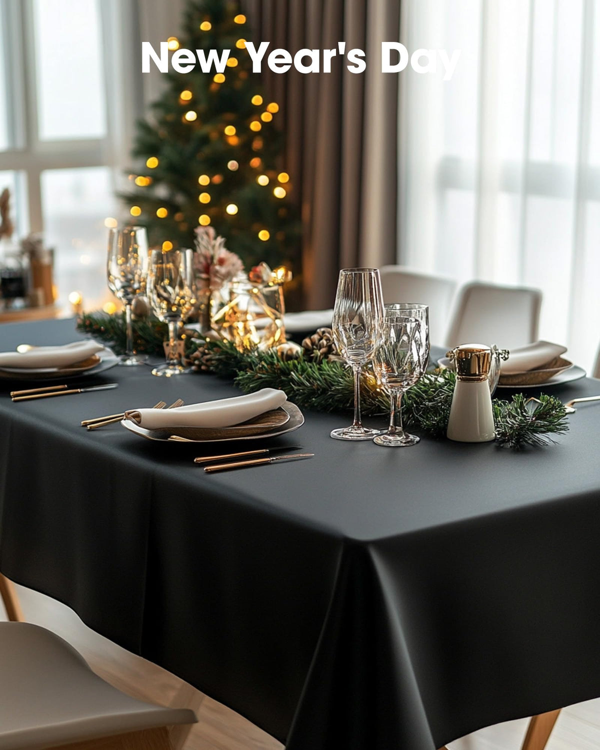 Pureegg wedding or formal party look with coordinated table coverage.