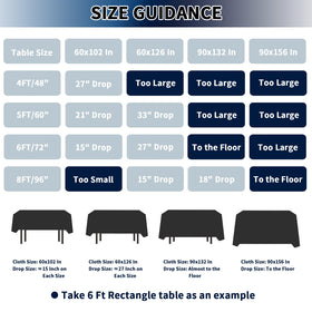 PureFit easy-care machine washable tablecloth keeps colors vibrant and fading-free.