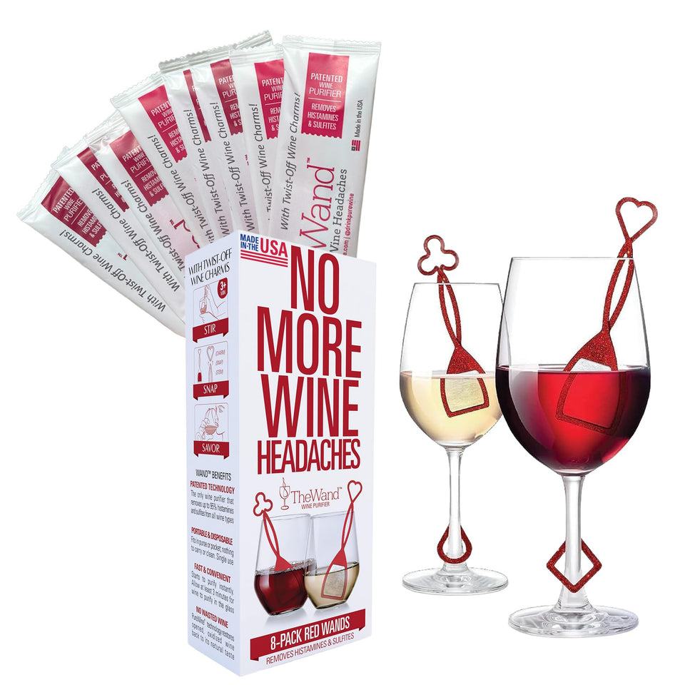 PureWine The Wand purifier packaging front, ideal for gifting and travel.