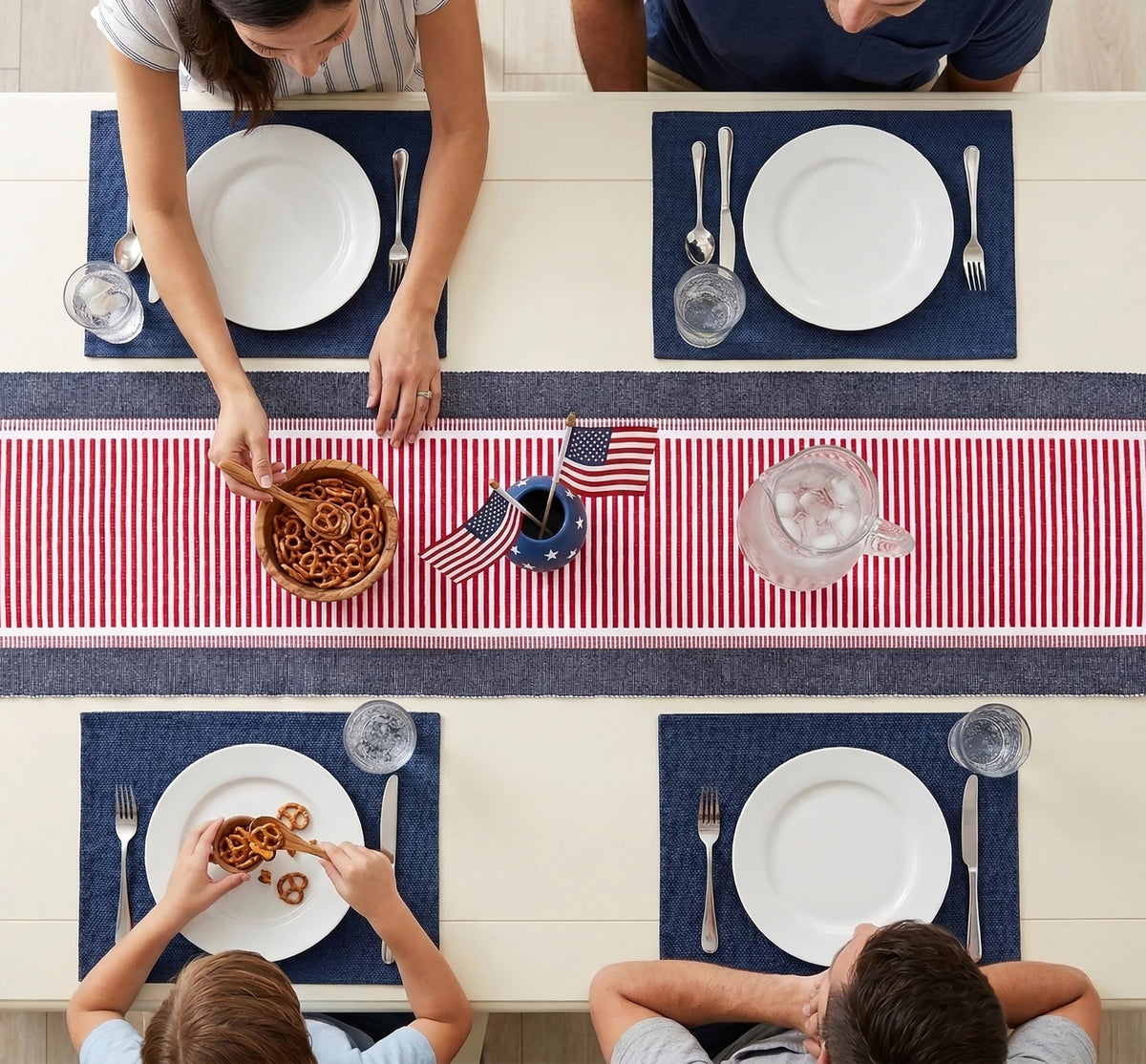 PurpleEssences dining table decor elevates casual meals to festive vibes.