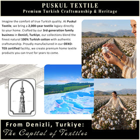 Packaging of PÜSKÜL set highlighting OEKO-TEX and three-piece value.