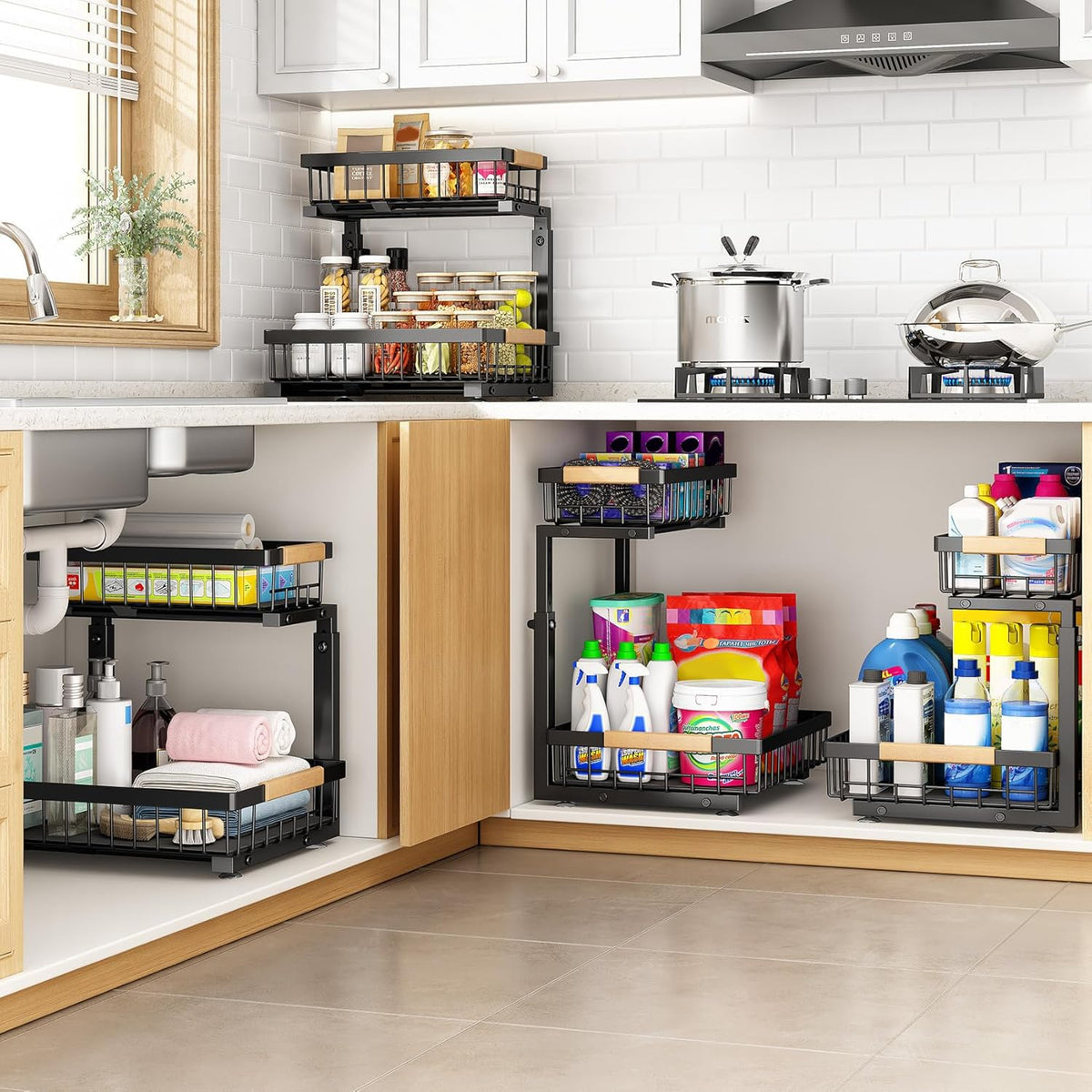 PXRACK black metal frame adds durable storage