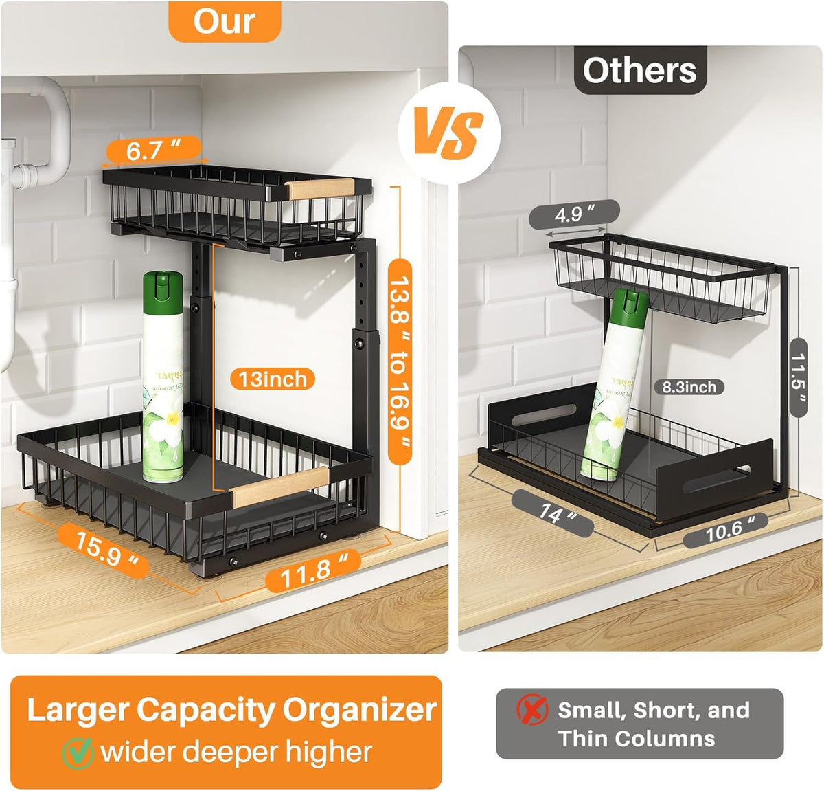 PXRACK adjustable-height design adapts to cabinet sizes