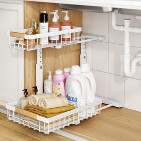 PXRACK in-use shows easy sliding access to bottles and cleaners.