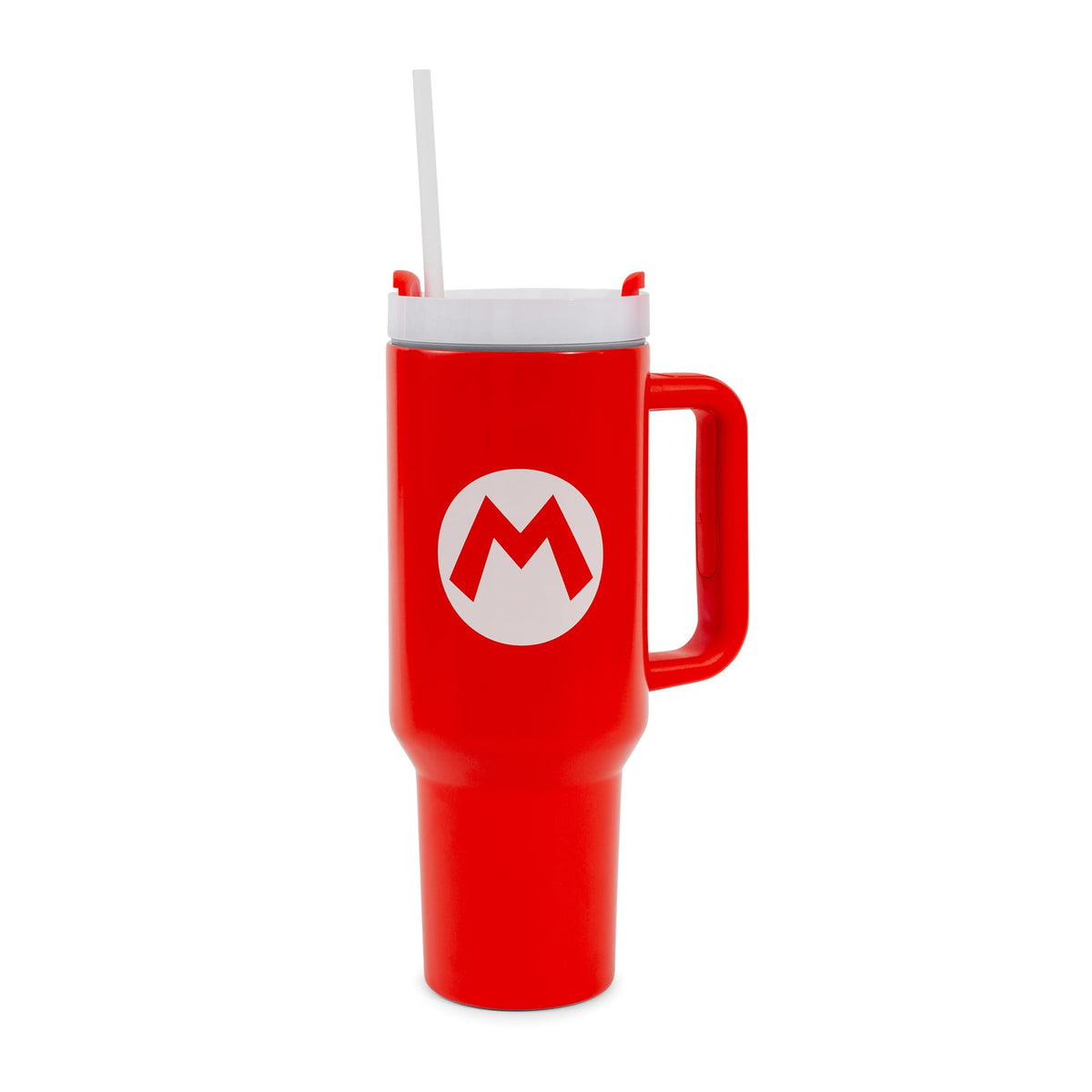 Pyramid America Mario icon travel tumbler with 40oz capacity for on-the-go hydration